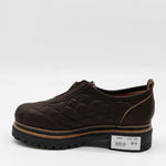 CHAUSSURES MATELASSÉE EN CUIR ET FERMETURE DEVANT