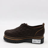 CHAUSSURES MATELASSÉE EN CUIR ET FERMETURE DEVANT