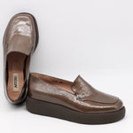 CHAUSSURES À PLATEFORMES EN CUIR VERNIS FROISSÉE