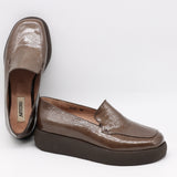 CHAUSSURES À PLATEFORMES EN CUIR VERNIS FROISSÉE