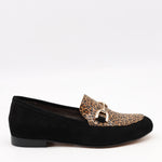 CHAUSSURES PLATES BI-MATIÈRE EN DAIM CUIR