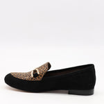 CHAUSSURES PLATES BI-MATIÈRE EN DAIM CUIR
