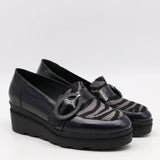 CHAUSSURES COMPENSÉES À BOUCLE EN CUIR