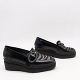 CHAUSSURES COMPENSÉES À BOUCLE EN CUIR