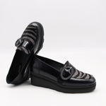 CHAUSSURES COMPENSÉES À BOUCLE EN CUIR