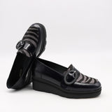 CHAUSSURES COMPENSÉES À BOUCLE EN CUIR