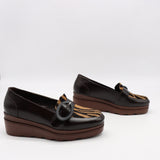 CHAUSSURES COMPENSÉES À BOUCLES EN CUIR