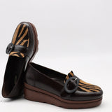 CHAUSSURES COMPENSÉES À BOUCLES EN CUIR