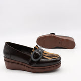 CHAUSSURES COMPENSÉES À BOUCLES EN CUIR