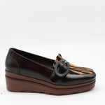 CHAUSSURES COMPENSÉES À BOUCLES EN CUIR