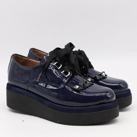 DERBIES À PLATEFORMES EN CUIR VERNIS