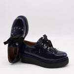 DERBIES À PLATEFORMES EN CUIR VERNIS