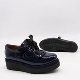 DERBIES À PLATEFORMES EN CUIR VERNIS