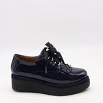 DERBIES À PLATEFORMES EN CUIR VERNIS