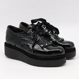 DERBIES À PLATEFORMES EN CUIR VERNIS