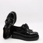 DERBIES À PLATEFORMES EN CUIR VERNIS