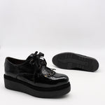 DERBIES À PLATEFORMES EN CUIR VERNIS