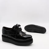 DERBIES À PLATEFORMES EN CUIR VERNIS
