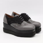 DERBIES COMPENSÉES EN CUIR VERNIS