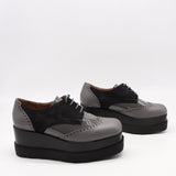 DERBIES COMPENSÉES EN CUIR VERNIS