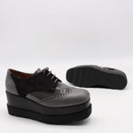 DERBIES COMPENSÉES EN CUIR VERNIS