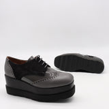 DERBIES COMPENSÉES EN CUIR VERNIS