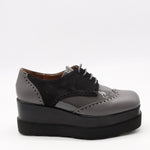 DERBIES COMPENSÉES EN CUIR VERNIS