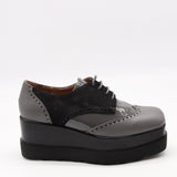 DERBIES COMPENSÉES EN CUIR VERNIS