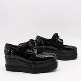 DERBIES COMPENSÉES EN CUIR VERNIS