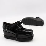 DERBIES COMPENSÉES EN CUIR VERNIS