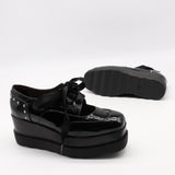DERBIES COMPENSÉES EN CUIR VERNIS