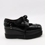 DERBIES COMPENSÉES EN CUIR VERNIS