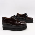 DERBIES COMPENSÉES EN CUIR VERNIS