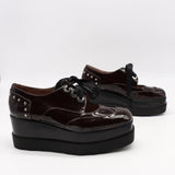 DERBIES COMPENSÉES EN CUIR VERNIS
