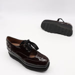 DERBIES COMPENSÉES EN CUIR VERNIS