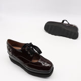 DERBIES COMPENSÉES EN CUIR VERNIS