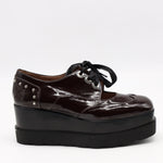 DERBIES COMPENSÉES EN CUIR VERNIS