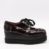 DERBIES COMPENSÉES EN CUIR VERNIS