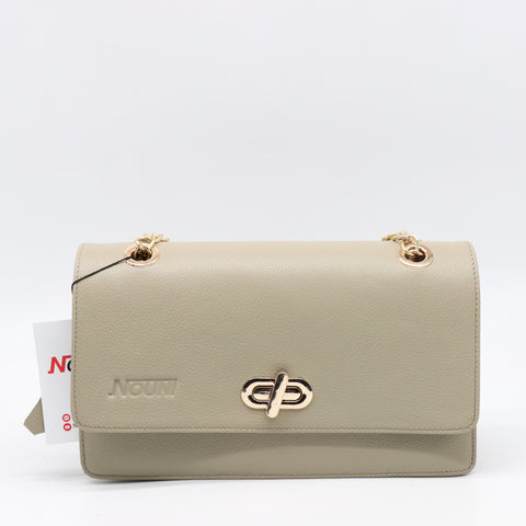 SAC À MAIN EN CUIR ET CHAÎNE DORÉ