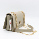 SAC À MAIN EN CUIR ET CHAÎNE DORÉ