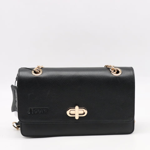 SAC À MAIN EN CUIR ET CHAÎNE DORÉ