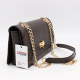 SAC À MAIN EN CUIR ET CHAÎNE DORÉ