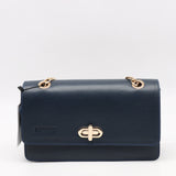 SAC À MAIN EN CUIR ET CHAÎNE DORÉ