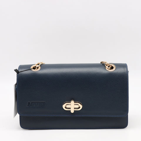 SAC À MAIN EN CUIR ET CHAÎNE DORÉ