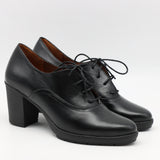 DERBIES À TALONS EN CUIR