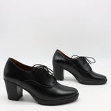 DERBIES À TALONS EN CUIR