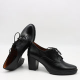 DERBIES À TALONS EN CUIR