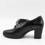 DERBIES À TALONS EN CUIR