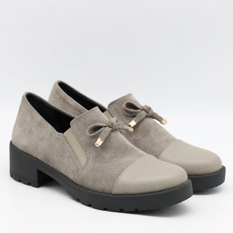 CHAUSSURES À TALONS EN DAIM CUIR