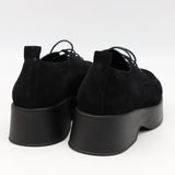 DERBIES À PLATEFORMES EN DAIM CUIR